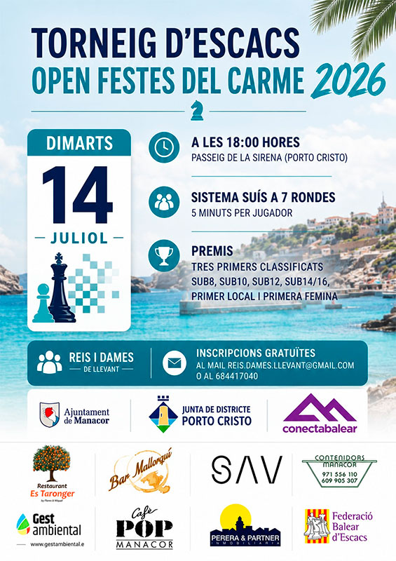 Open Festes del Carme 2026